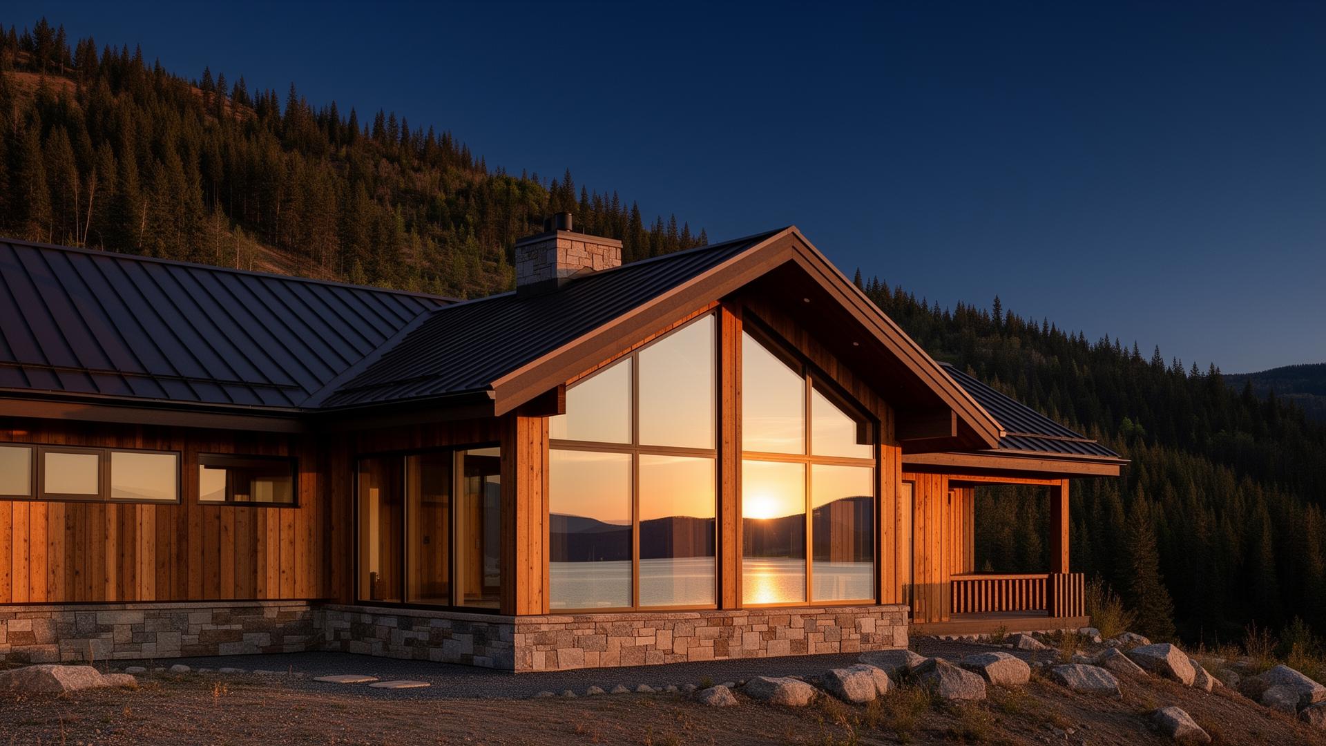 Sample Okanagan home at golden hour